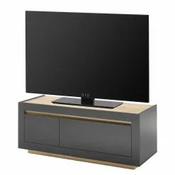 Loftscape TV-Lowboard Accra I - Anthrazit / Eiche Dekor