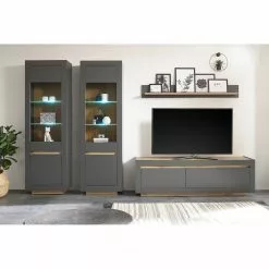 Loftscape TV-Lowboard Accra II - Anthrazit / Eiche Dekor -Kommoden Verkäufe 2023 1000348820 220506 022 MOOD DETAILS P000000001000348820 mood