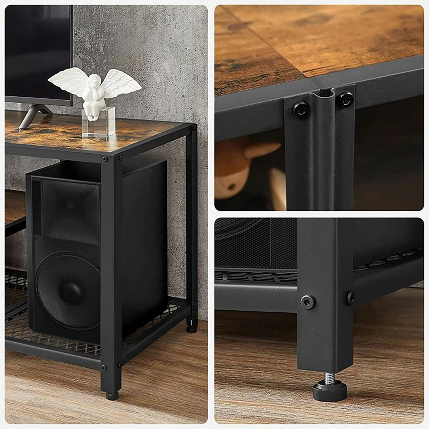 Red Living TV-Rack Morristown III - Braun / Schwarz 7 Red Living TV-Rack Morristown III - Braun / Schwarz – Bild 5