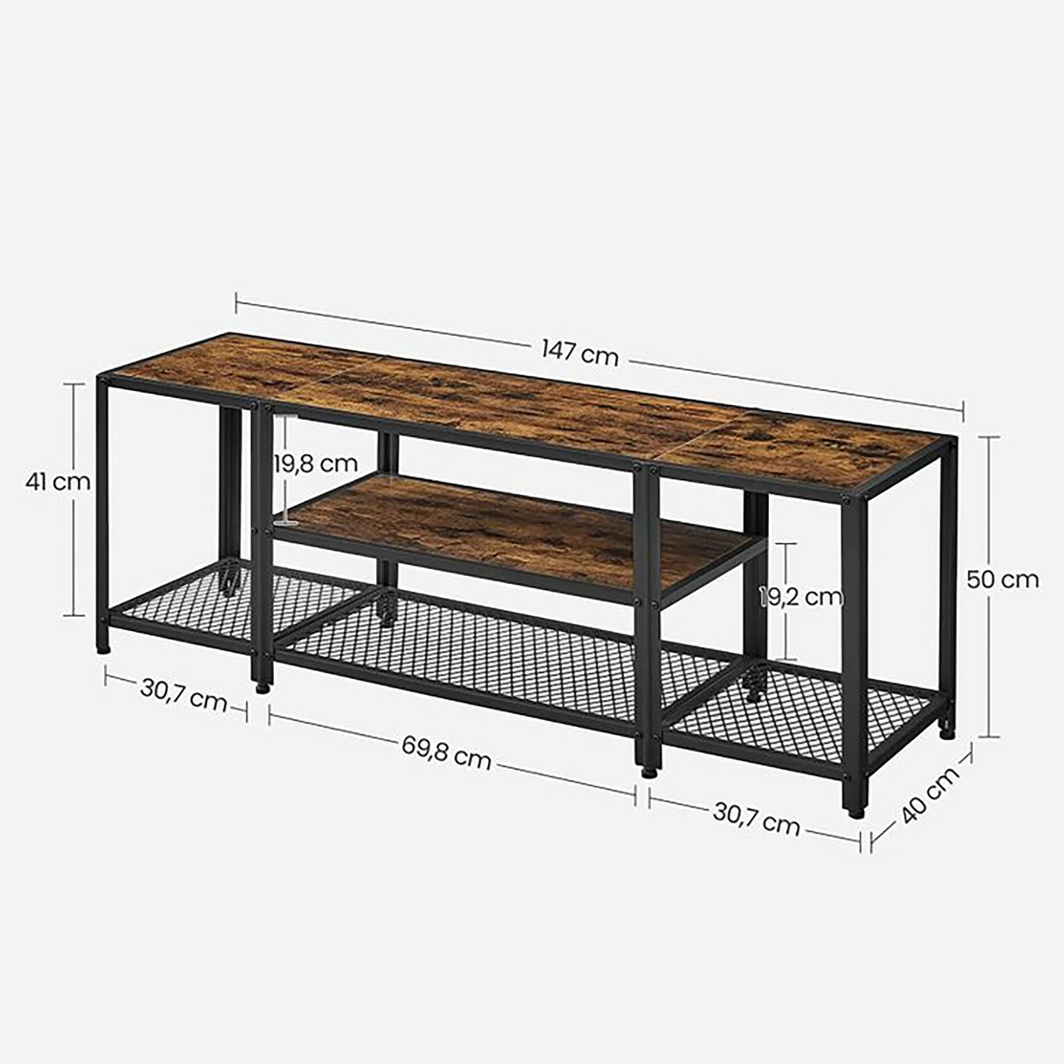 Red Living TV-Rack Morristown III - Braun / Schwarz 9 Red Living TV-Rack Morristown III - Braun / Schwarz – Bild 7