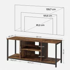 Red Living TV-Rack Leesville - Braun / Schwarz -Kommoden Verkäufe 2023 1000355232 220601 500 SKETCH DETAILS P000000001000355232 sketch