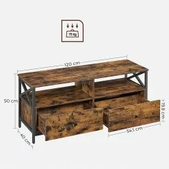 Red Living TV-Lowboard Molalla II - Braun / Schwarz -Kommoden Verkäufe 2023 1000355235 220601 500 SKETCH DETAILS P000000001000355235 sketch