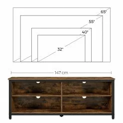 Red Living TV-Lowboard Leesville - Braun / Schwarz -Kommoden Verkäufe 2023 1000355237 220601 501 SKETCH DETAILS P000000001000355237 sketch
