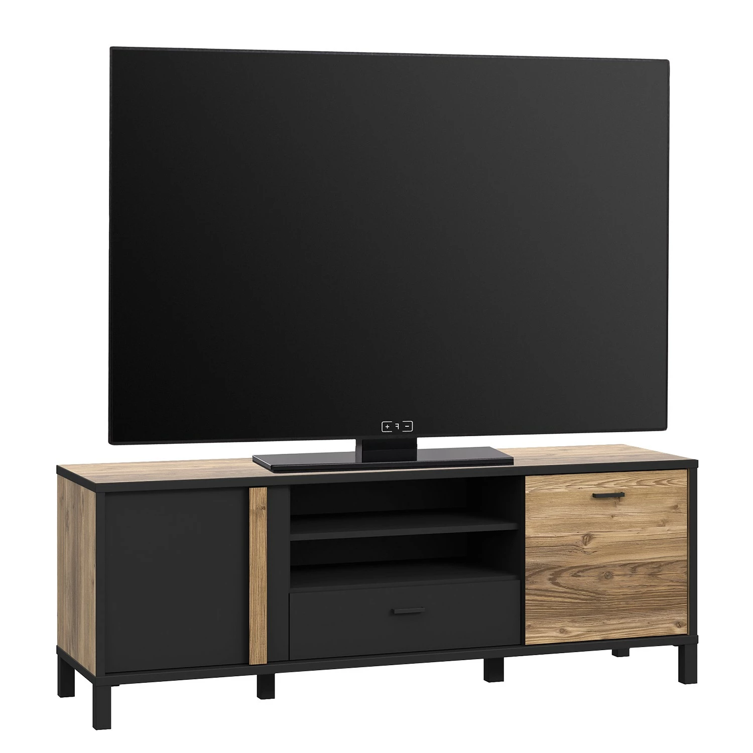 Red Living TV-Lowboard Vallegrande II - Alpenkiefer Dekor / Schwarz 3 Red Living TV-Lowboard Vallegrande II - Alpenkiefer Dekor / Schwarz