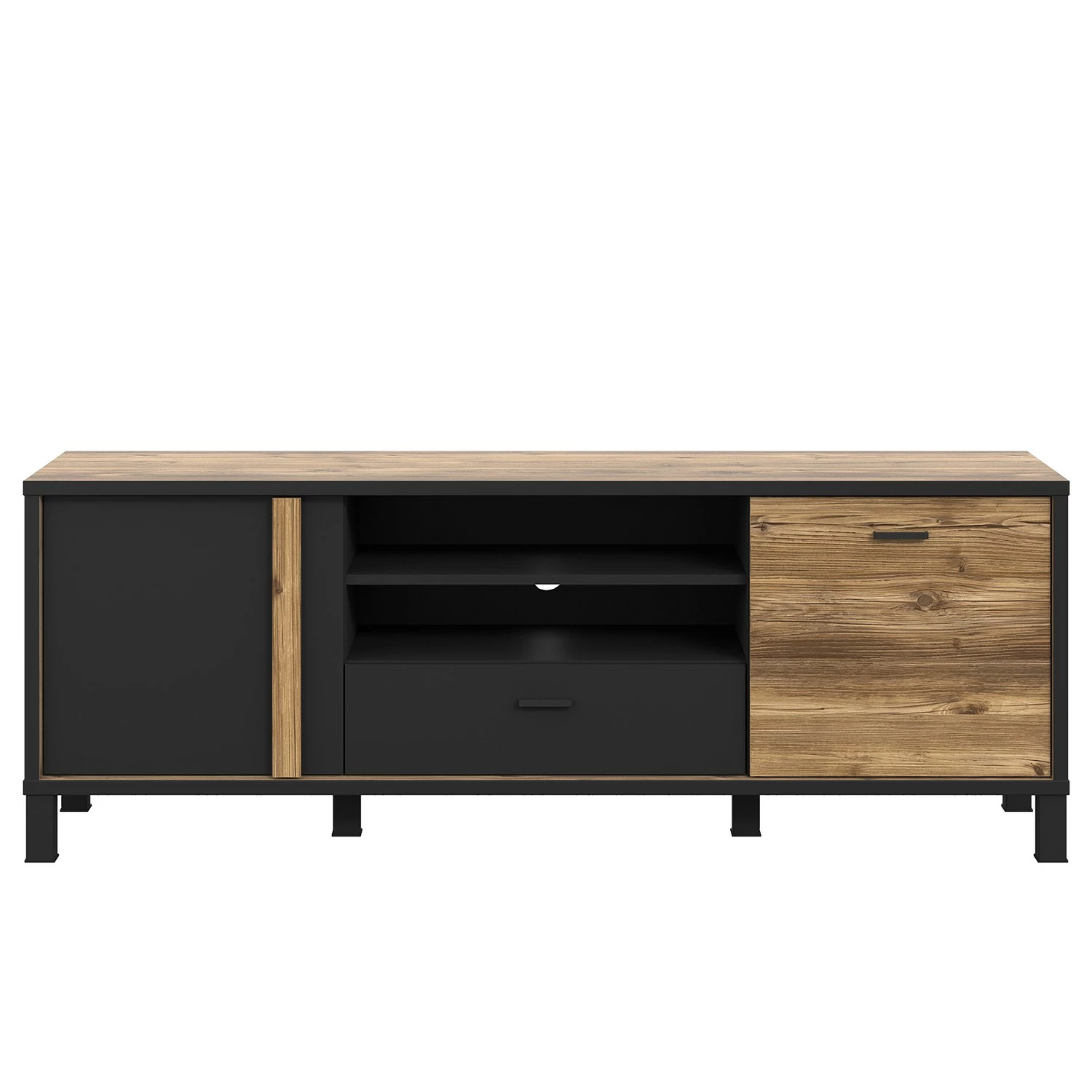 Red Living TV-Lowboard Vallegrande II - Alpenkiefer Dekor / Schwarz 5 Red Living TV-Lowboard Vallegrande II - Alpenkiefer Dekor / Schwarz – Bild 3