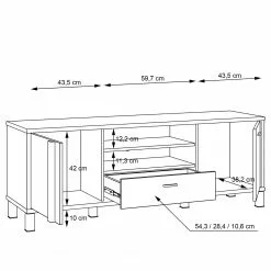 Red Living TV-Lowboard Vallegrande II - Alpenkiefer Dekor / Schwarz 15 Red Living TV-Lowboard Vallegrande II - Alpenkiefer Dekor / Schwarz -Kommoden Verkäufe 2023 1000356704 220603 501 SKETCH DETAILS P000000001000356704 sketch