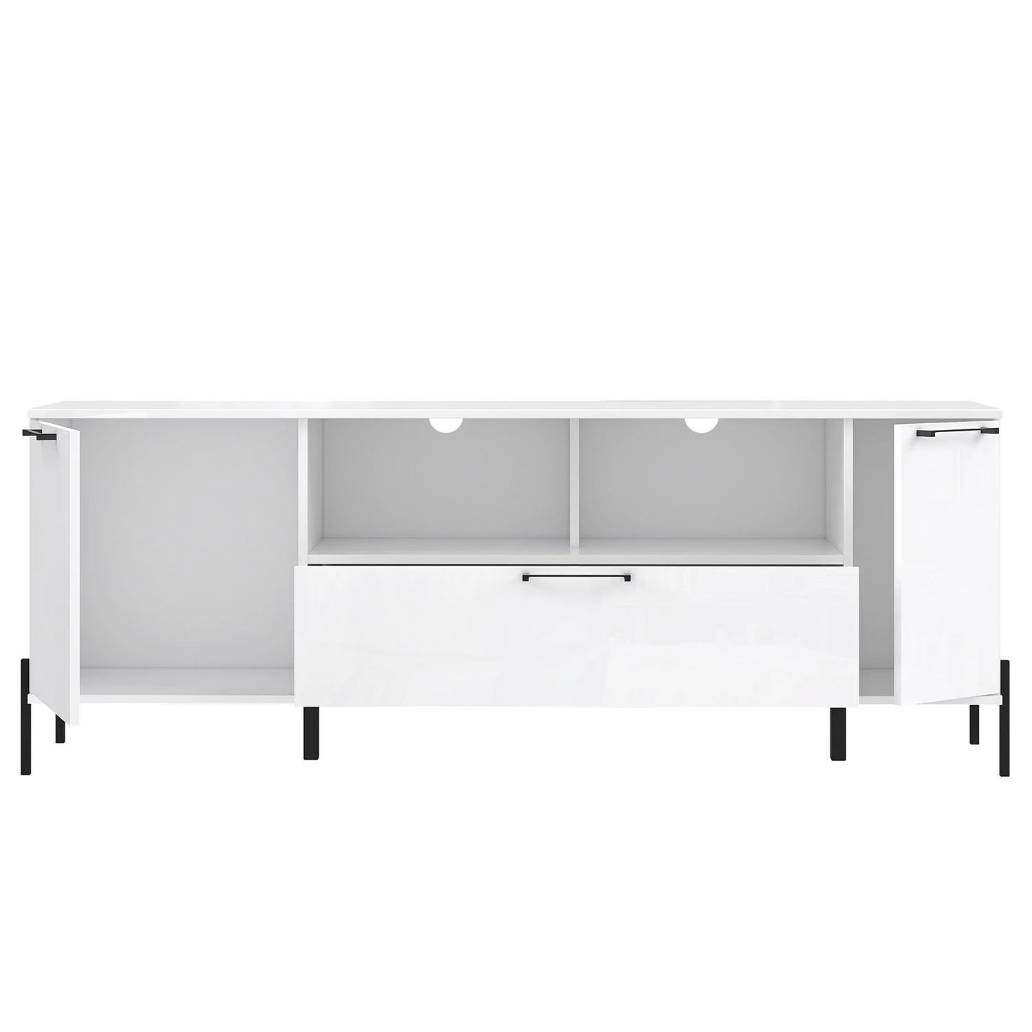Loftscape TV-Lowboard Ozora - Hochglanz Weiß / Matt Weiß 6 Loftscape TV-Lowboard Ozora - Hochglanz Weiß / Matt Weiß – Bild 4