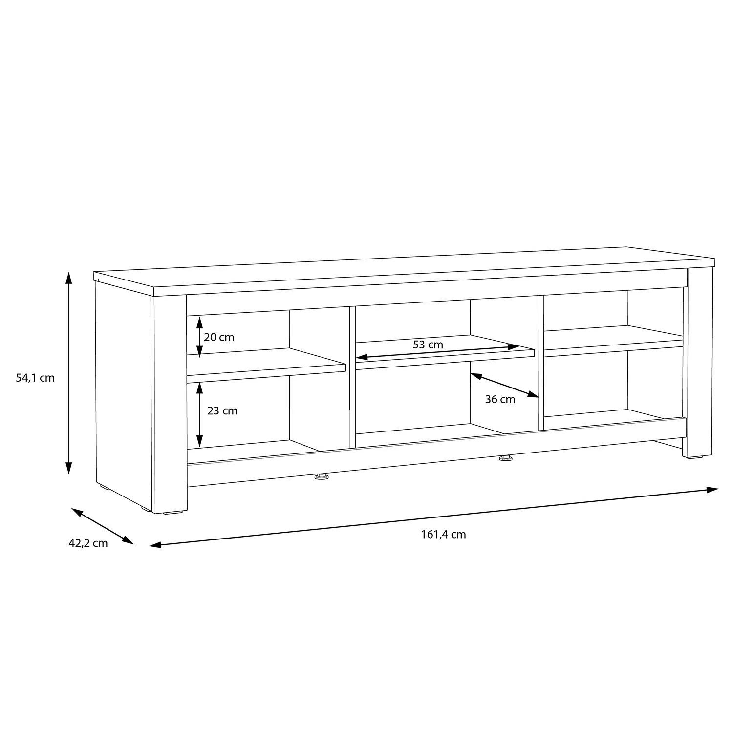 Loftscape TV-Lowboard Verolme I - Eiche Dekor 8 Loftscape TV-Lowboard Verolme I - Eiche Dekor – Bild 6