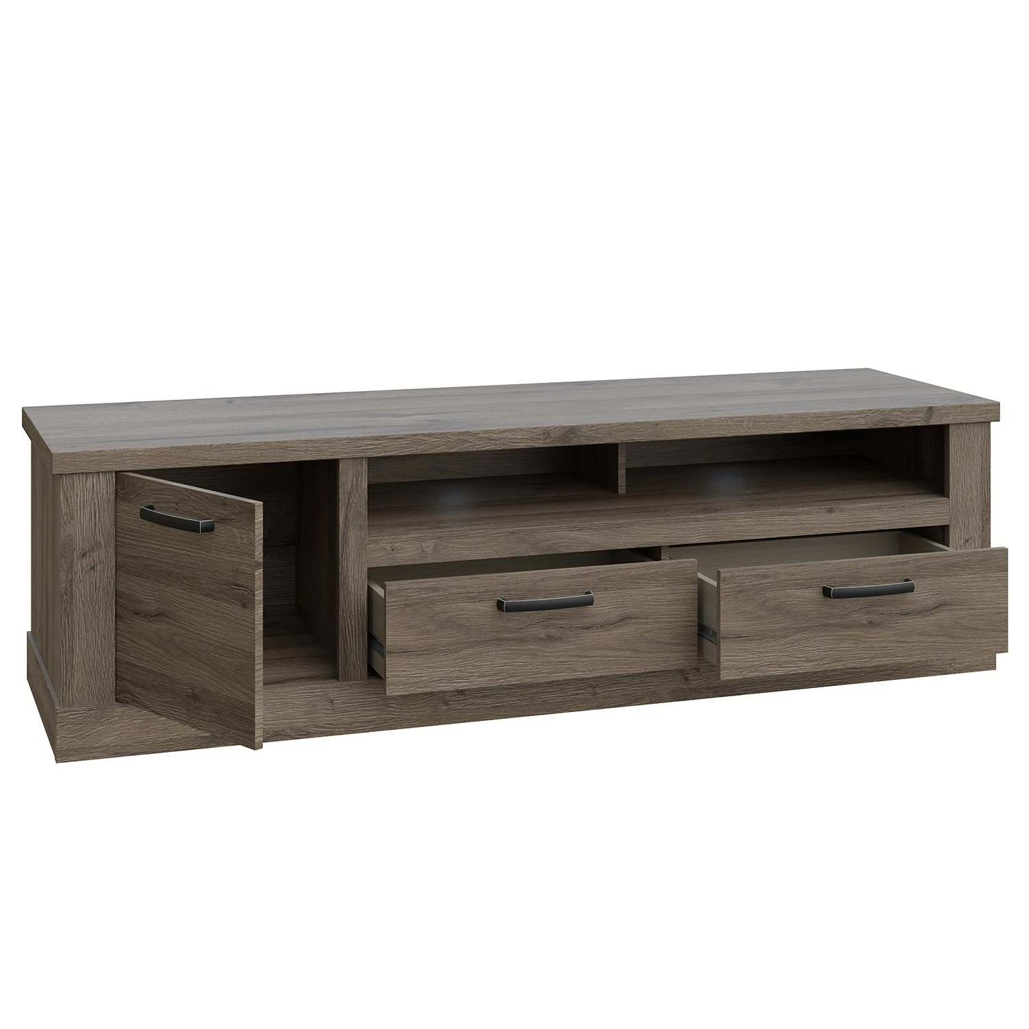 Loftscape TV-Lowboard Temuco - Eiche Dunkel Dekor 5 Loftscape TV-Lowboard Temuco - Eiche Dunkel Dekor – Bild 3