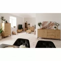 Loftscape TV-Lowboard Brochet - Eiche Dekor / Schwarz -Kommoden Verkäufe 2023 1000363058 220704 022 MOOD DETAILS P000000001000363058 mood