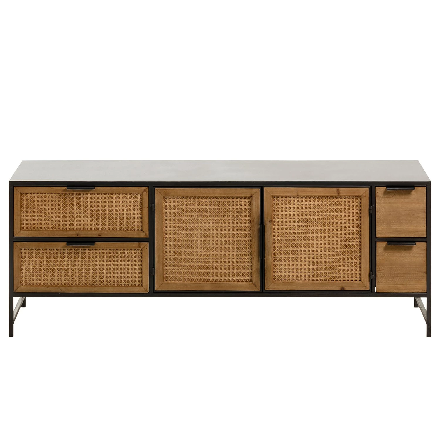 Red Living TV-Lowboard Kisumu - Wiener Geflecht / Eisen - Braun / Schwarz 6 Red Living TV-Lowboard Kisumu - Wiener Geflecht / Eisen - Braun / Schwarz – Bild 4