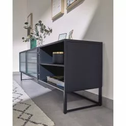 Loftscape TV-Lowboard Tete - Glas / Metall - Schwarz 16 Loftscape TV-Lowboard Tete - Glas / Metall - Schwarz -Kommoden Verkäufe 2023 1000363986 220714 021 MOOD DETAILS P000000001000363986 mood