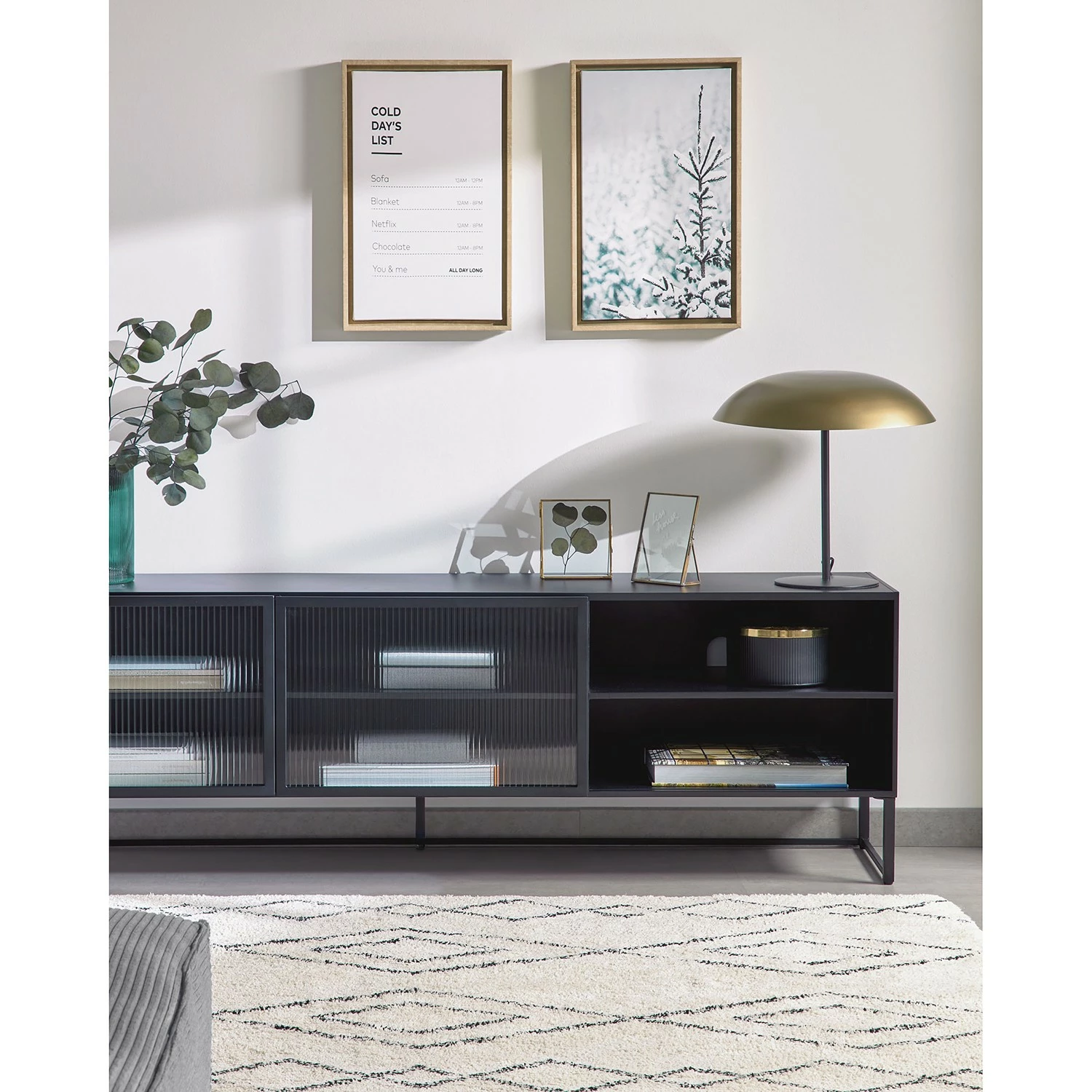 Loftscape TV-Lowboard Tete - Glas / Metall - Schwarz 7 Loftscape TV-Lowboard Tete - Glas / Metall - Schwarz – Bild 5