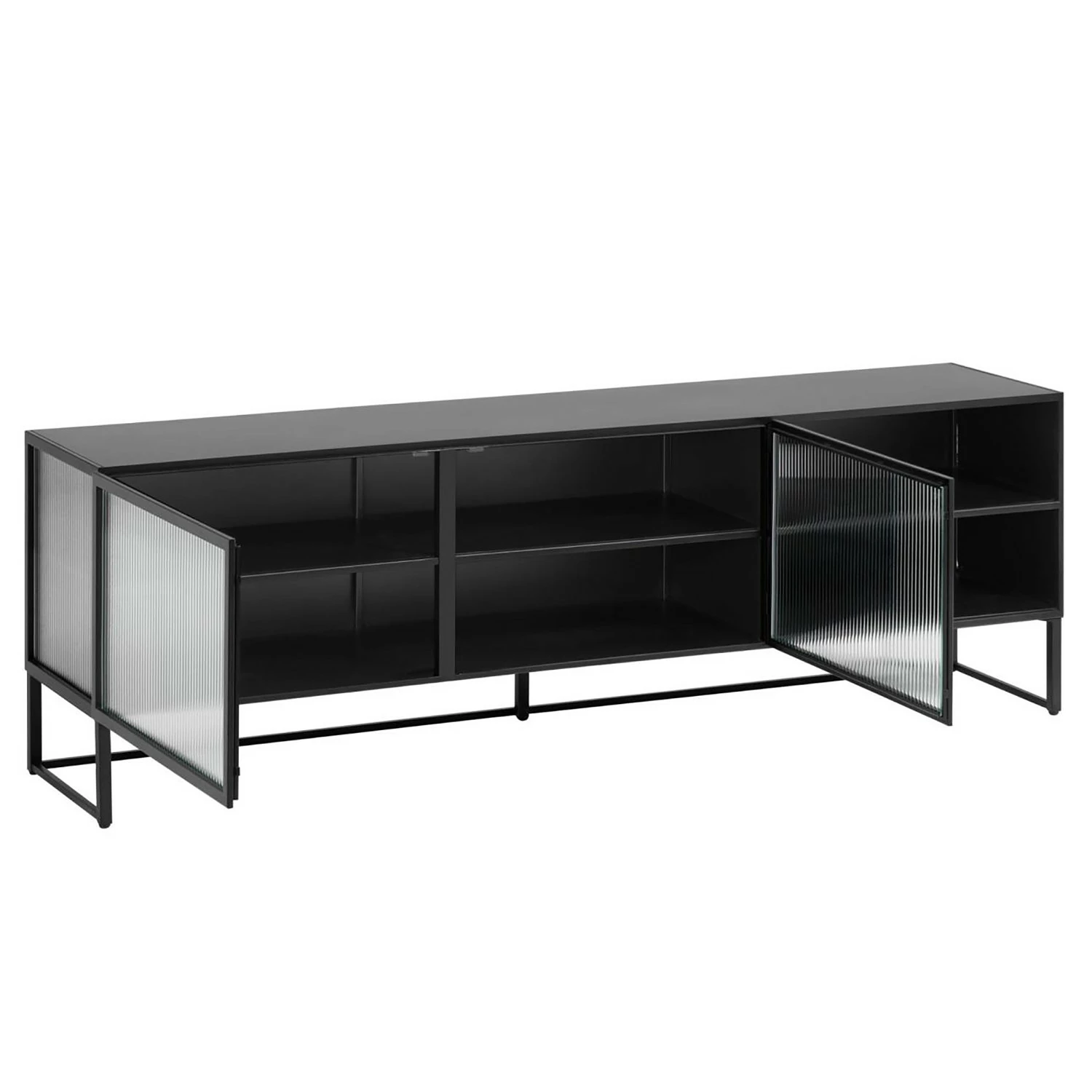 Loftscape TV-Lowboard Tete - Glas / Metall - Schwarz 9 Loftscape TV-Lowboard Tete - Glas / Metall - Schwarz – Bild 7