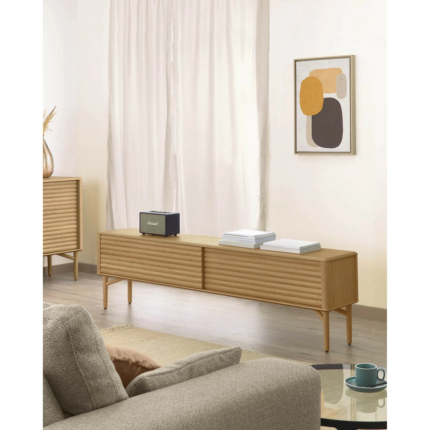 Naturoo TV-Lowboard Lioma - Eiche teilmassiv 5 Naturoo TV-Lowboard Lioma - Eiche teilmassiv – Bild 3