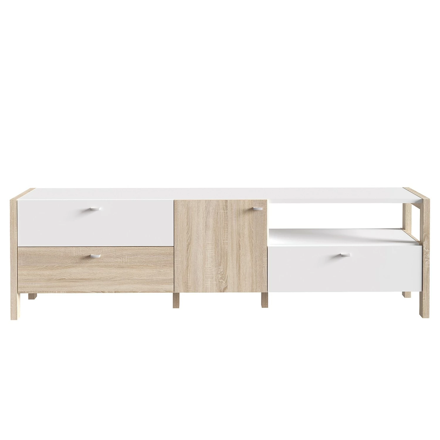 Loftscape TV-Lowboard Thurles - Eiche Sonoma Dekor / Weiß 5 Loftscape TV-Lowboard Thurles - Eiche Sonoma Dekor / Weiß – Bild 3