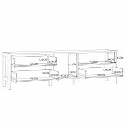 Loftscape TV-Lowboard Thurles - Eiche Sonoma Dekor / Weiß 15 Loftscape TV-Lowboard Thurles - Eiche Sonoma Dekor / Weiß -Kommoden Verkäufe 2023 1000364899 220722 501 SKETCH DETAILS P000000001000364899 sketch