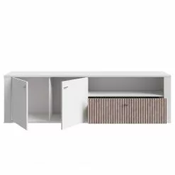 Loftscape TV-Lowboard Millquarter - Weiß / Eiche Hell Dekor -Kommoden Verkäufe 2023 1000364908 220722 032 DETAILS P000000001000364908