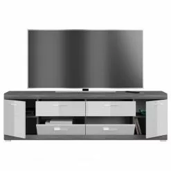 Loftscape TV-Lowboard Sarai I - Hochglanz Weiß / Eiche Grau Dekor -Kommoden Verkäufe 2023 1000365259 220728 035 DETAILS P000000001000365259