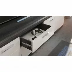 Loftscape TV-Lowboard Sarai I - Hochglanz Weiß / Eiche Grau Dekor -Kommoden Verkäufe 2023 1000365259 220728 040 DETAILS P000000001000365259