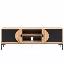 Schildmeyer TV-Lowboard Looks - Schwarz / Eiche Dekor -Kommoden Verkäufe 2023 1000366037 220809 030 DETAILS P000000001000366037