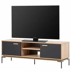 Schildmeyer TV-Lowboard Looks - Schwarz / Eiche Dekor