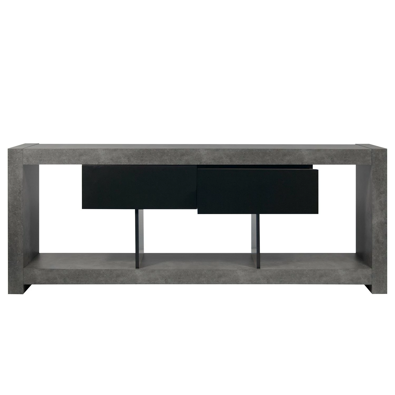 Temahome TV-Lowboard Nara - Beton Dekor / Schwarz 11 Temahome TV-Lowboard Nara - Beton Dekor / Schwarz – Bild 9