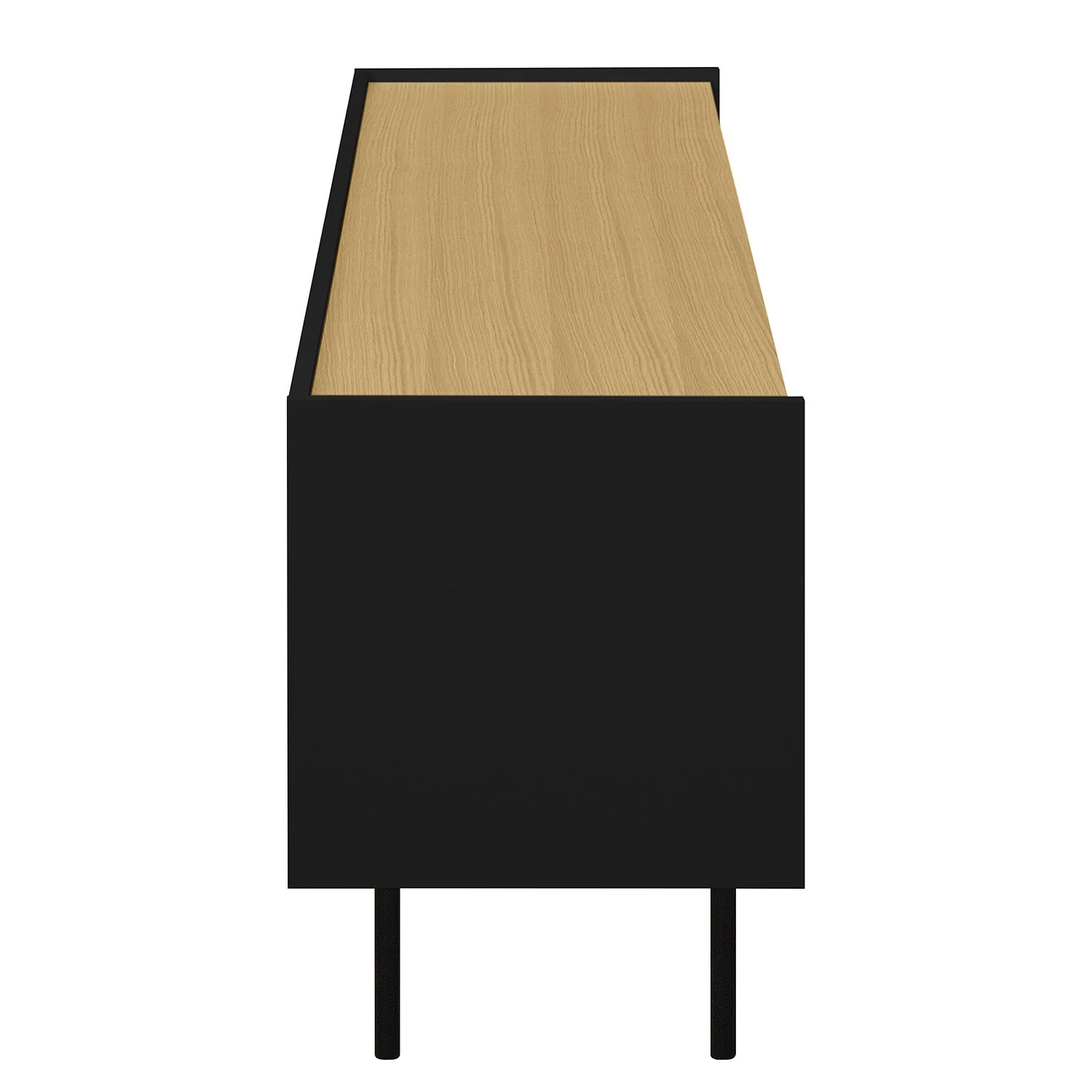 Temahome TV-Lowboard Radio - Echtholzfurnier - Schwarz / Eiche 8 Temahome TV-Lowboard Radio - Echtholzfurnier - Schwarz / Eiche – Bild 6