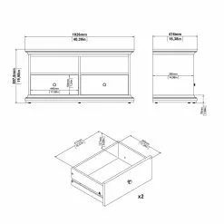 Ebuy24 Venedig TV Tisch - Venedig TV Tisch 2 Schubladen und 2 Fächer matt grau. -Kommoden Verkäufe 2023 103d607914c74fe58a23b0f199a4d05b