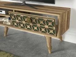 Moebel17 TV Lowboard Valente Walnuss Dunkelgrün -Kommoden Verkäufe 2023 183a66be2402467a8c4dba901be55959