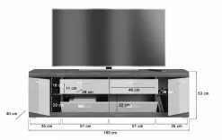 The Kuup TV Lowboard Weiß Hochglanz & Korpus Grau - 180 x 53 cm -Kommoden Verkäufe 2023 1b435eb4684b4dacb4ca844009ae803c.cropped 239 213 2410 1518.processed