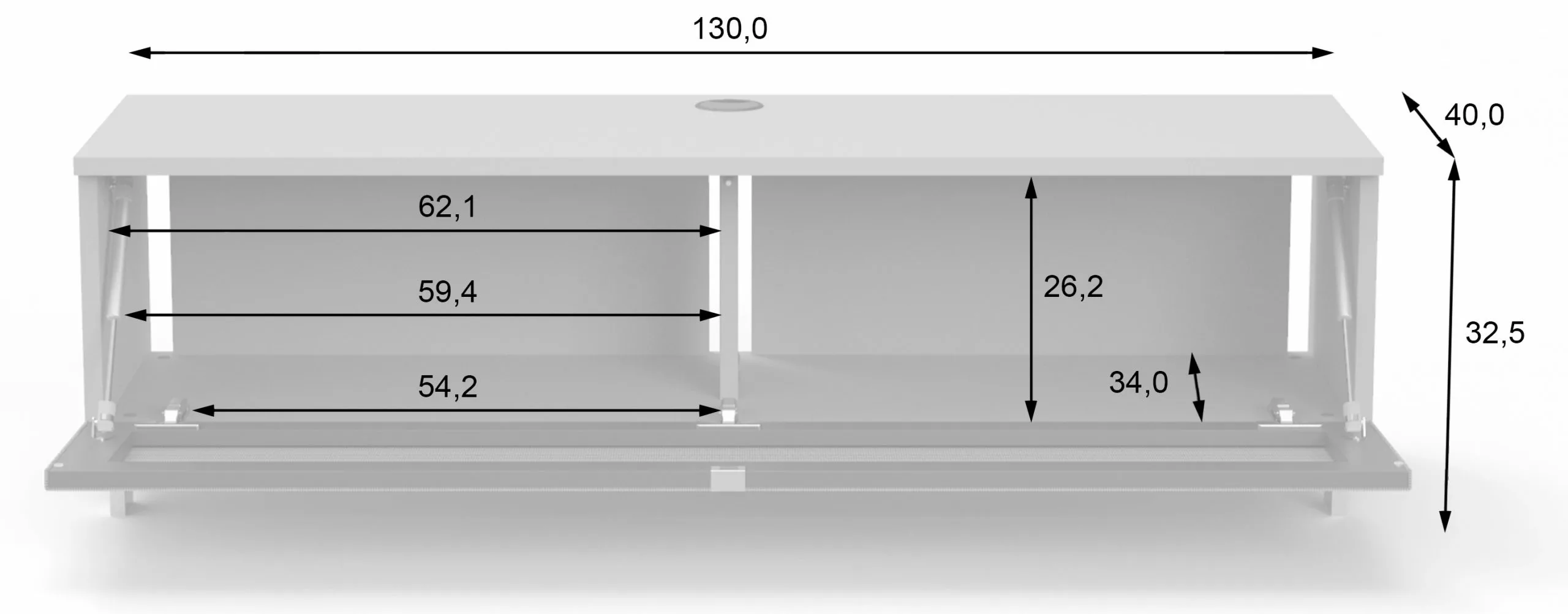 JUST by Spectral TV-Lowboard Just.Basic mit TV-Halterung - Weiß 9 JUST by Spectral TV-Lowboard Just.Basic mit TV-Halterung - Weiß – Bild 7