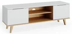 Vicco Lowboard „Neptune“ Weiß/Eiche
