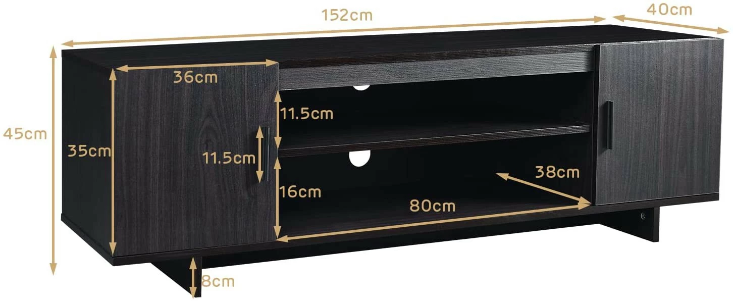 Costway Fernsehschrank TV Schrank 8 Costway Fernsehschrank TV Schrank – Bild 6