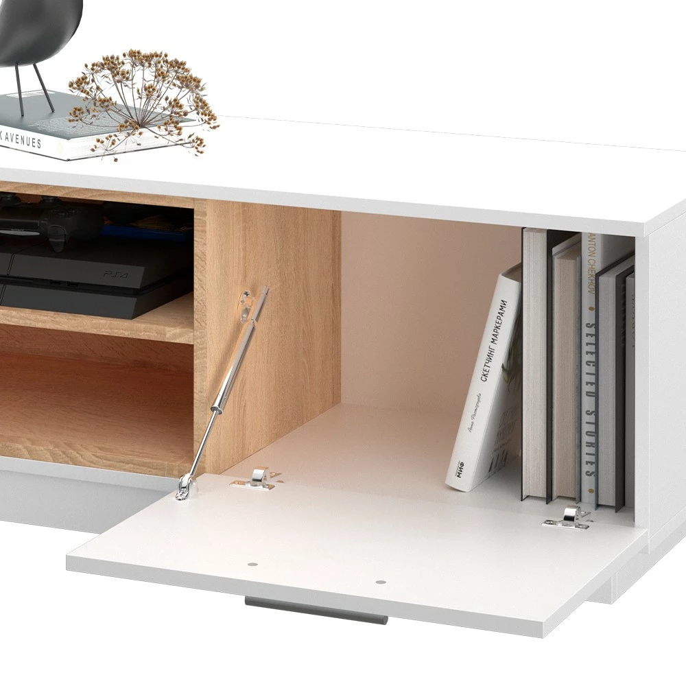 Vicco Lowboard „Beatrice“ Weiß/Sonoma 7 Vicco Lowboard „Beatrice“ Weiß/Sonoma – Bild 5