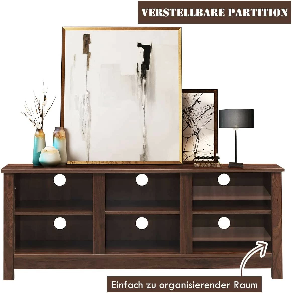 Costway TV-Schrank mit Regale 7 Costway TV-Schrank mit Regale – Bild 5