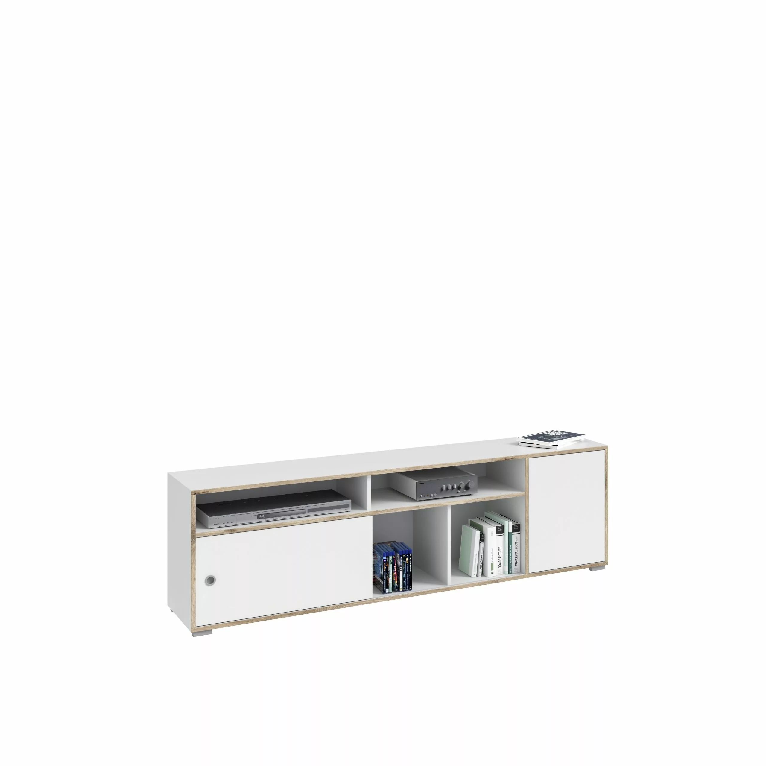 The Kuup Lowboard Weiß Designkante in Eiche 3 The Kuup Lowboard Weiß Designkante in Eiche