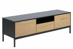 Ebuy24 Sea TV Tisch - Sea TV Tisch schwarz, Eiche, Metall schwarz.