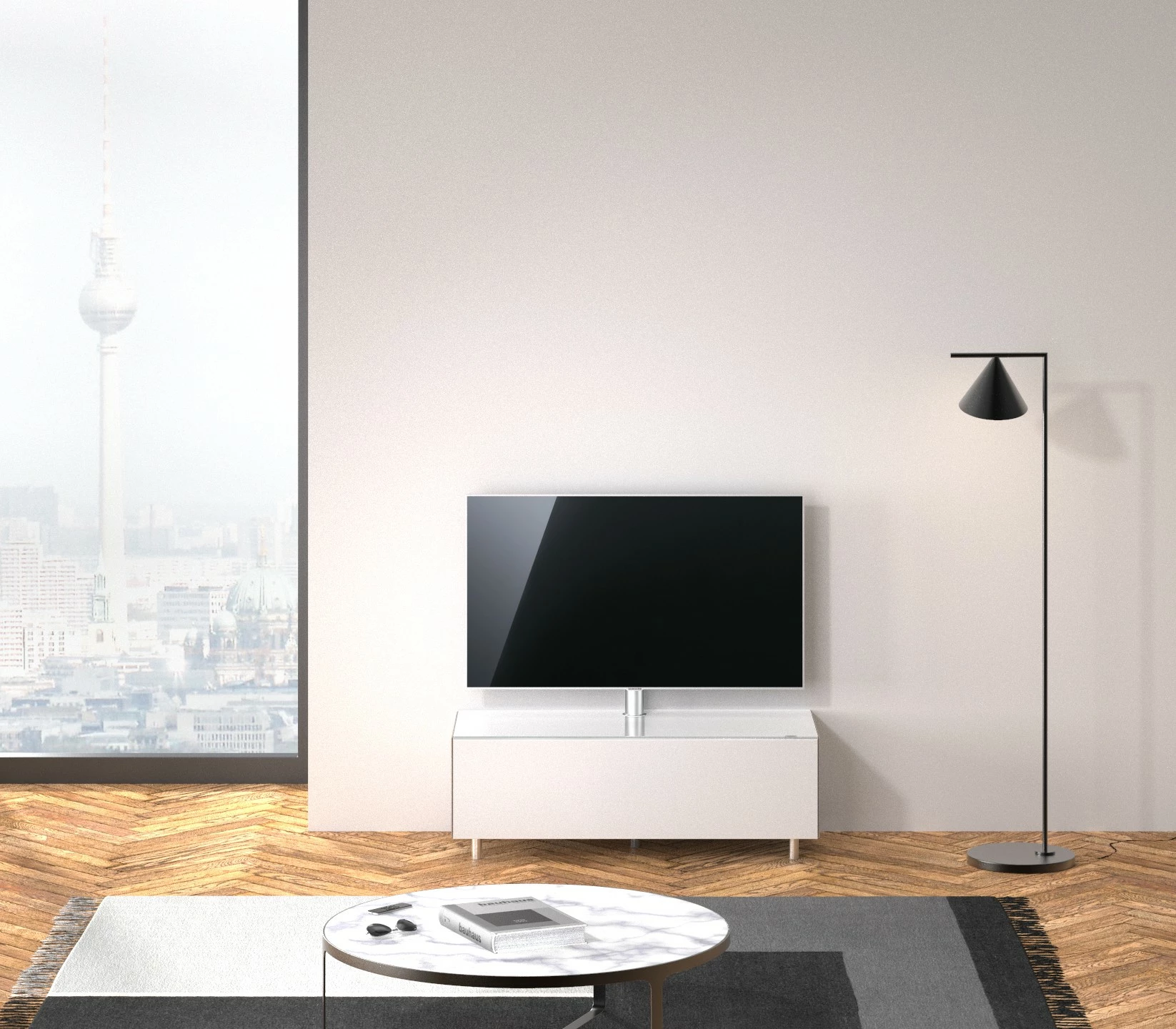 JUST by Spectral TV-Lowboard Just.Lima mit TV-Halterung - Weiß - 111 x 83 cm 4 JUST by Spectral TV-Lowboard Just.Lima mit TV-Halterung - Weiß - 111 x 83 cm – Bild 2