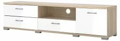 Ebuy24 Holle TV Tisch - Holle TV Tisch mit 1 Regal, 3 Schubladen und 1 Tür, Eichendekor / weiß Hochglanz. -Kommoden Verkäufe 2023 421786cd09384f9ab56f89553b8a4c26.cropped 100 507 867 297.processed