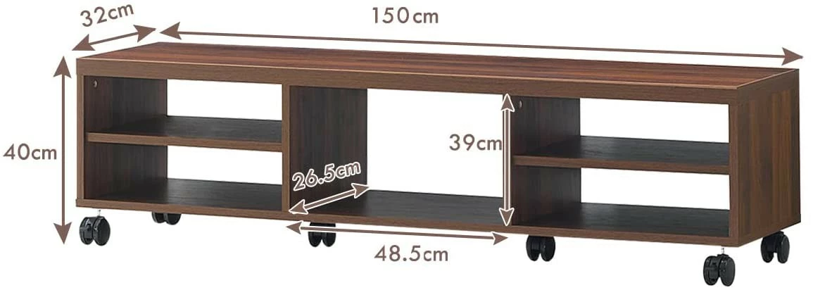 Costway Fernsehschrank Holz 8 Costway Fernsehschrank Holz – Bild 6