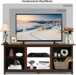 Costway 2-stufiger TV Schrank 147cm -Kommoden Verkäufe 2023 435741718e69424099bbbfbc10190f41