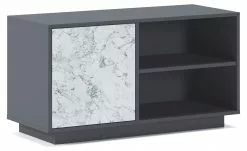 SKRAUT HOME Möbel TV100 MARMOL Grafit Grau Mattweiß