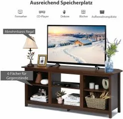 Costway 2-stufiger TV Schrank 147cm -Kommoden Verkäufe 2023 46d47a71cb854615abdd9d5b1f814d4c