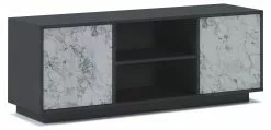 SKRAUT HOME Möbel TV140 MARMOL Grafit Grau Mattweiß