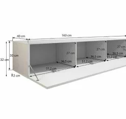 MB Moebel TV-Schrank Luke H2 mit Füße (2cm) - Schwarz - Höhe: 32 cm -Kommoden Verkäufe 2023 5633daca118042df9e834000d54820eb
