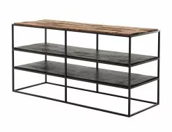 Ebuy24 Rustika TV Tisch - Rustika TV Tisch rustikales Bootsholz & schwarz.