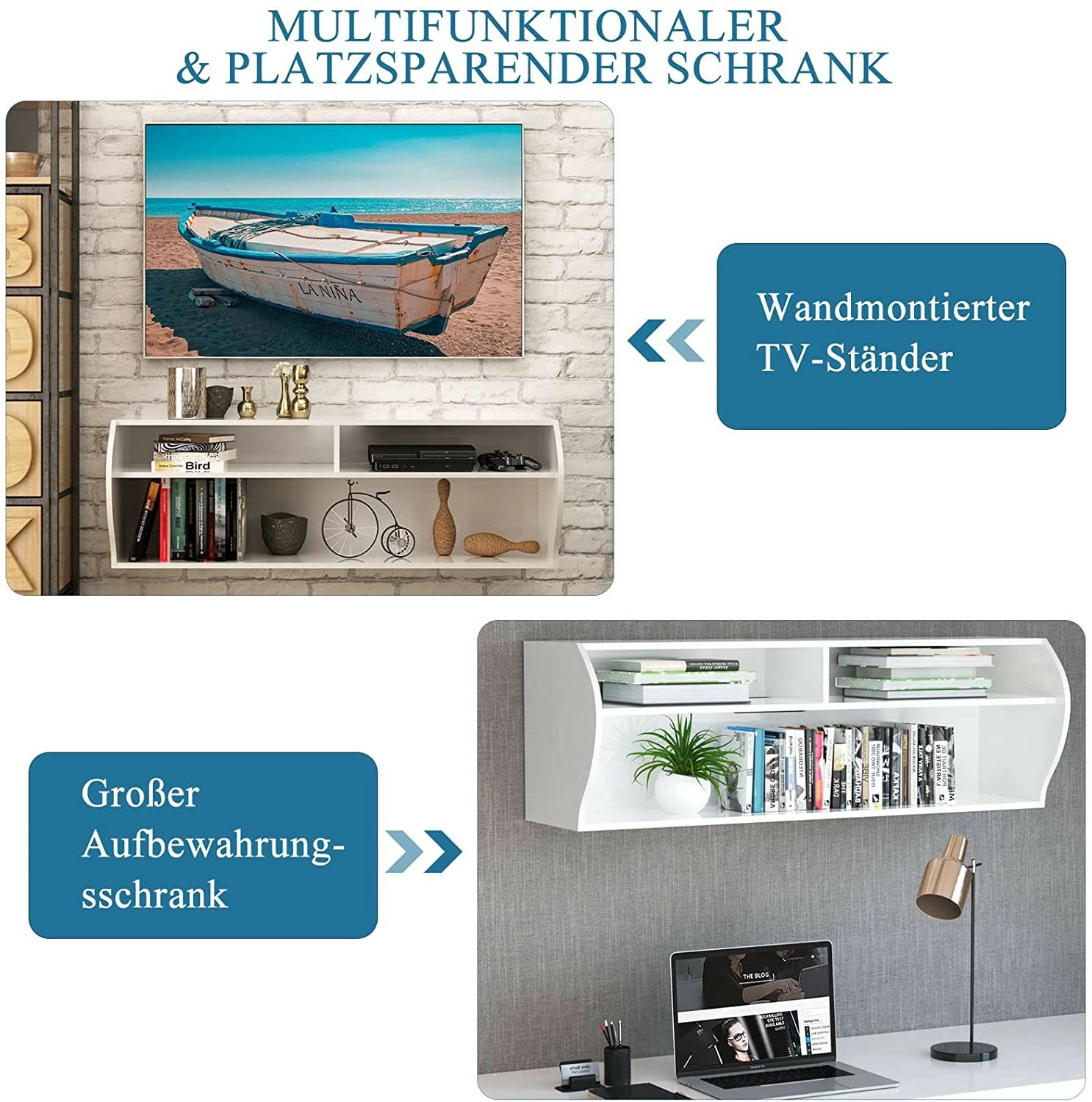 Costway TV Schrank hängend 6 Costway TV Schrank hängend – Bild 4