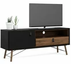 Ebuy24 Rye TV Tisch - Schwarz - Hochglanz Schwarz