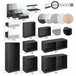 Vicco Schrank „COMPO“ M7 Anthrazit -Kommoden Verkäufe 2023 75e3e5192e3d4c8baa21174a36930dd9